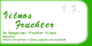 vilmos fruchter business card